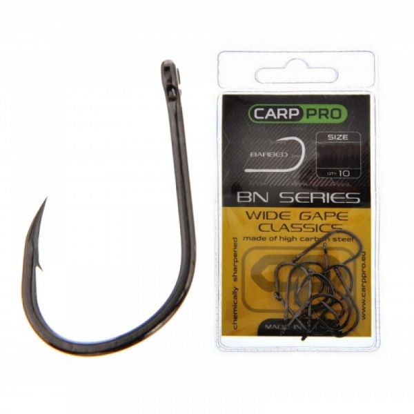 Крючки Carp Pro Black Nikel Wide Gape Classics №4 (уп.10шт)