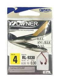 Крючки с поводк.с петлей Owner  RL-9330-10 EEL Anguille AAL(0,25мм/5,8кг/70см) (уп.10шт)