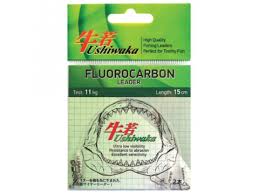 Поводки Ushiwaka Fluorocarbon  (22кг/25см.) (уп.2шт)