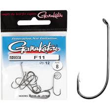 Крючки Gamakatsu  F11  №8 New Label Hooks Black (уп.12шт)