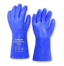 Перчатки Fisherman P6231B 30см. синие  р.ХL  