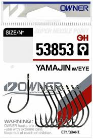 Крючки  Owner  53853-8 Yamajin  w/EYE (уп.11шт) Black