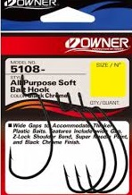 Крючки офсет. Owner 5108-121 №2/0 All Purpose Softbait BC (уп.5шт)