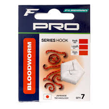 Крючки с поводк. Flagman Pro PRBHN_16N Bloodworm Hooks (№16/90м/0,14мм)(уп.7шт)