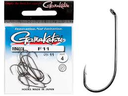 Крючки Gamakatsu  F11  №4 New Label Hooks Black (уп.11шт)